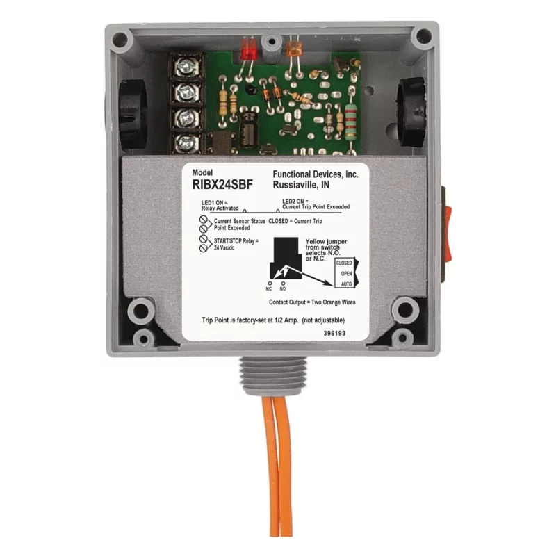 Functional Devices RIBX24SBF – Enclosed Relay 20Amp SPST 24Vac/dc Inter