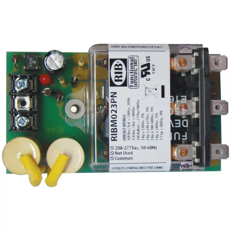 Functional Devices RIBM023PN – Panel Relay 4in 30Amp 3PDT 208-277Vac