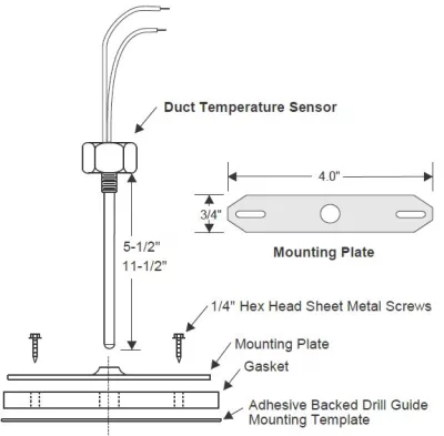 Aaon G051240 – Duct Temperature Sensor – 6ʺ Probe Length