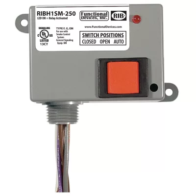 Functional Devices RIBH1SM-250 – Enclosed Relay 10Amp SPST 10-30Vac/dc or