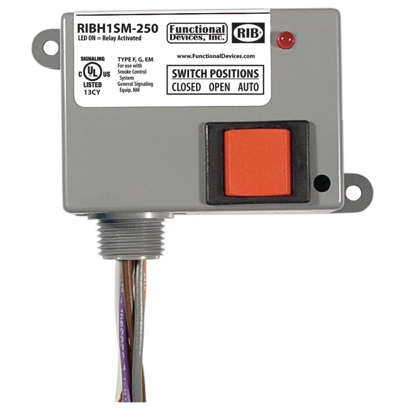 Functional Devices RIBH1SM-250 – Enclosed Relay 10Amp SPST 10-30Vac/dc or