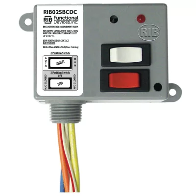 Functional Devices RIB02SBCDC – Enclosed Relay 20A SPDT 208-277Vac Class