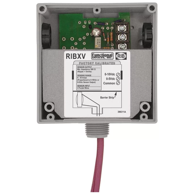 Functional Devices RIBXV – Enclosed Internal Analog Output AC Senso