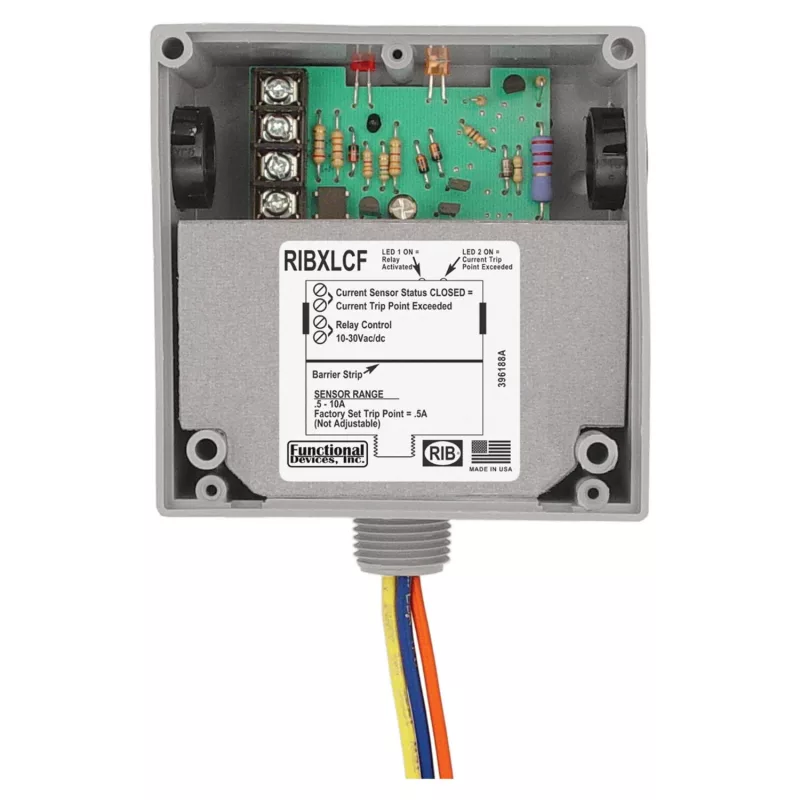 Functional Devices RIBXLCF – Enclosed Relay 10Amp SPDT 10-30Vac/dc In