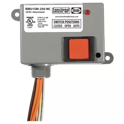 Functional Devices RIBU1SM-250-NC – Enclosed Relay 10Amp SPST-NC 10-30Vac/dc