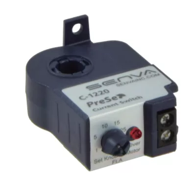 Senva C-1220 – Current Switch, PreSet,  N.O.,  Mini solid-core .75-50A range
