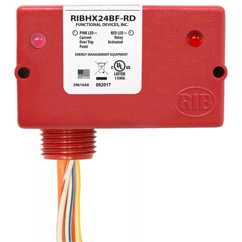 Functional Devices RIBHX24BF-RD – Enclosed Relay 20Amp SPST 24Vac/dc Inter