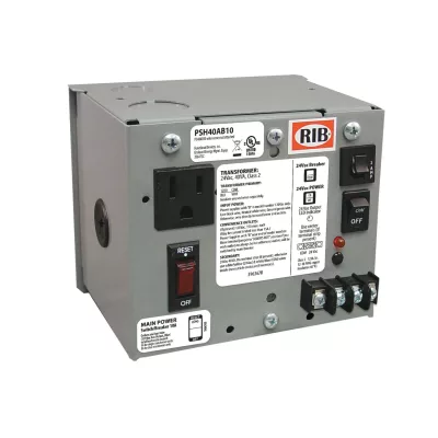 Functional Devices PSH40AB10 – Enclosed Single 40VA 120 to 24Vac UL cla