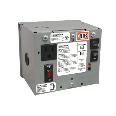 Functional Devices PSH75AWB10 – Enc. Single 75VA 120Vac to 24Vac UL CL2