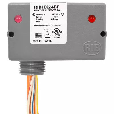 Functional Devices RIBHX24BF – Enclosed Relay 20Amp SPST 24Vac/dc Inter