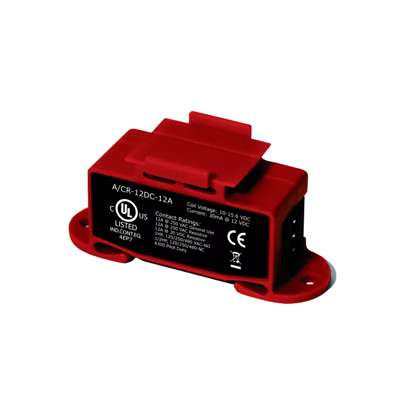 ACI A/CR-12DC-12A – Command Relay, Nom. Coil Voltage: 12 VDC, Contact Rating: 12A, Form 1C (SPDT)
