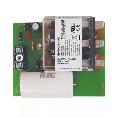 Functional Devices RIBM043PN-HD – Panel Relay 4in 30Amp 3PDT 480Vac, Heavy