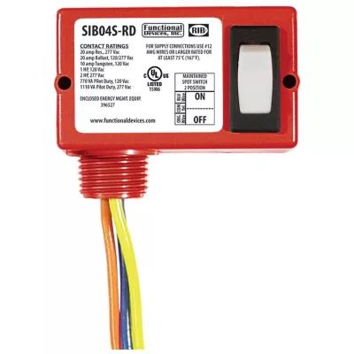 Functional Devices SIB04S-RD – Enclosed Switch 20Amp maintained 2 posit
