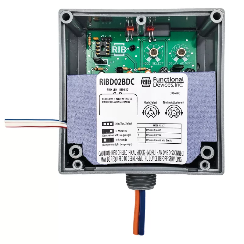 Functional Devices RIBD02BDC – Enclosed Relay 20A SPDT 208-277Vac Class