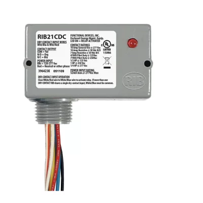 Functional Devices RIB21CDC – Enclosed pilot relay,Class2 Dry Contact