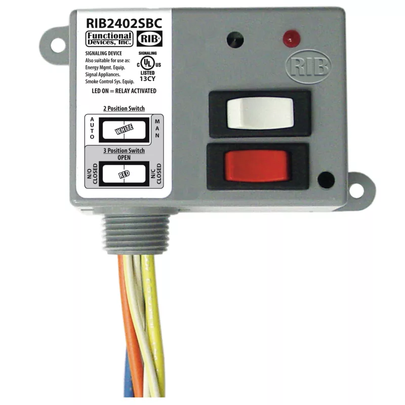 Functional Devices RIB2402SBC – Enclosed Relay 20Amp SPDT 24Vac/dc or 20