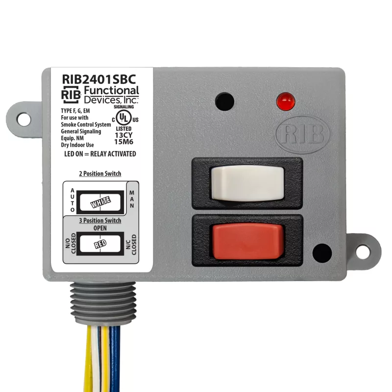 Functional Devices RIB2401SBC – Enclosed Relay 20Amp SPDT 24Vac/dc or 12