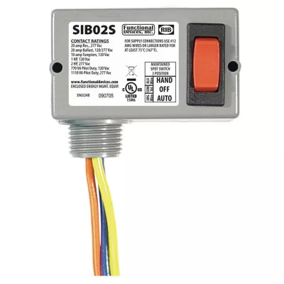 Functional Devices SIB02S – Enclosed Switch 20Amp maintained 3 posit