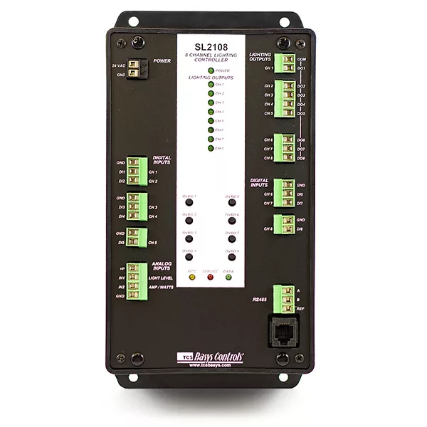 Tcsbasys SL2108 – Eight Channel Lighting Control Module 2 analog inputs 8