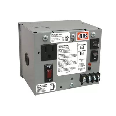 Functional Devices PSH75AB10 – Enclosed Single 75VA 120Vac to 24Vac UL
