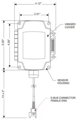Aaon ASM01831 – E-BUS CO2 Sensor with Remote Pickup – Duct Mo