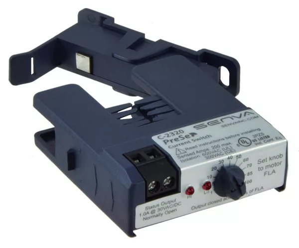 Senva C-2320HV – Current Switch, PreSet, N.O.,  Split-core, 0.45-100A; 120VAC