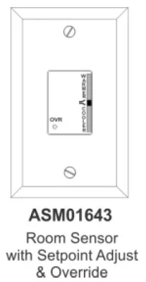 Aaon ASM01643 – Standard Room Sensor w/ slide adjust & overri