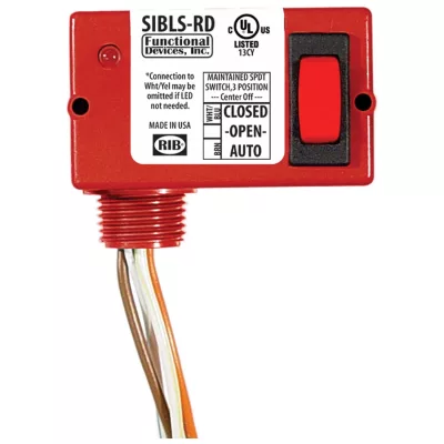 Functional Devices SIBLS-RD – Enclosed Switch 30Vac/dc Max maintained