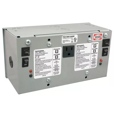 Functional Devices PSH100A100AW – Power Supply Housed 2X 100VA 120-24Vac 2