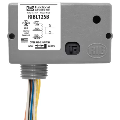 Functional Devices RIBL12SB – Enclosed Relay 20Amp 12Vac/dc Latching w