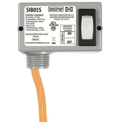 Functional Devices SIB05S – Enclosed Switch 20Amp maintained 2 posit