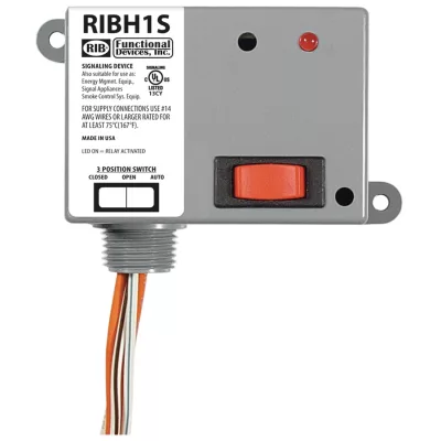 Functional Devices RIBH1S – Enclosed Relay 10Amp SPST 10-30Vac/dc or