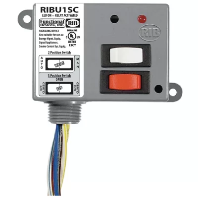 Functional Devices RIBU1SC – Enclosed Relay 10Amp SPDT 10-30Vac/dc or