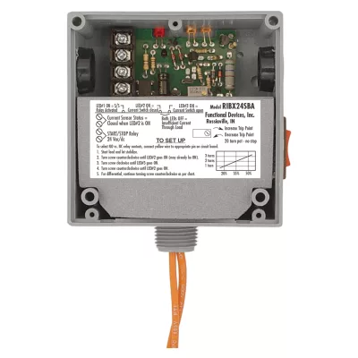 Functional Devices RIBX24SBA – Enclosed Relay 20Amp SPST 24Vac/dc Inter