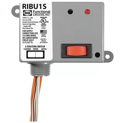 Functional Devices RIBU1S – Enclosed Relay 10Amp SPST-N/O 10-30Vac/d