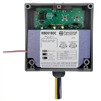 Functional Devices RIBD01BDC – Enclosed Relay 20A SPDT 120Vac Class 2 D