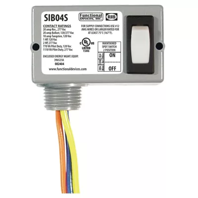Functional Devices SIB04S – Enclosed Switch 20Amp maintained 2 posit