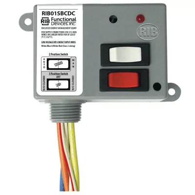 Functional Devices RIB01SBCDC – Enclosed Relay 20Amp SPDT 120Vac Class 2